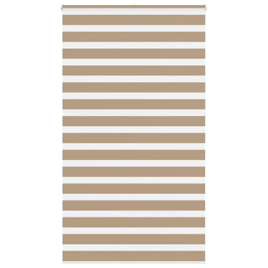 vidaXL Zebra Blind Sand Brown 130x230 cm Fabric Width 125.9 cm