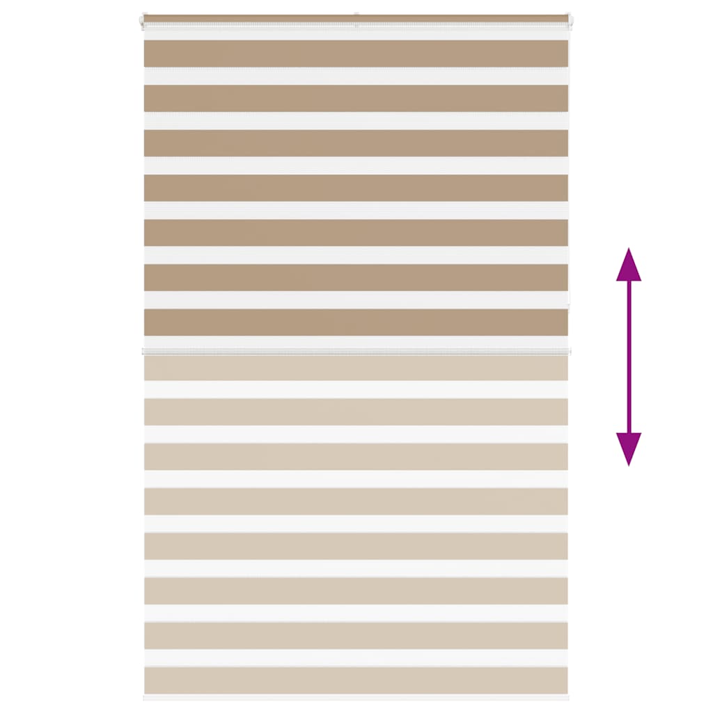 vidaXL Zebra Blind Sand Brown 145x230 cm Fabric Width 140.9 cm