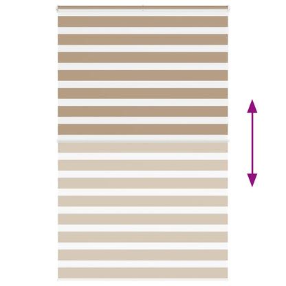 vidaXL Zebra Blind Sand Brown 145x230 cm Fabric Width 140.9 cm