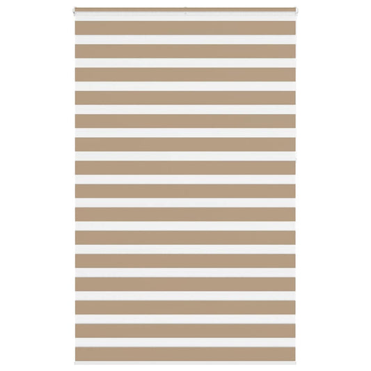 vidaXL Zebra Blind Sand Brown 150x230 cm Fabric Width 145.9 cm Polyester