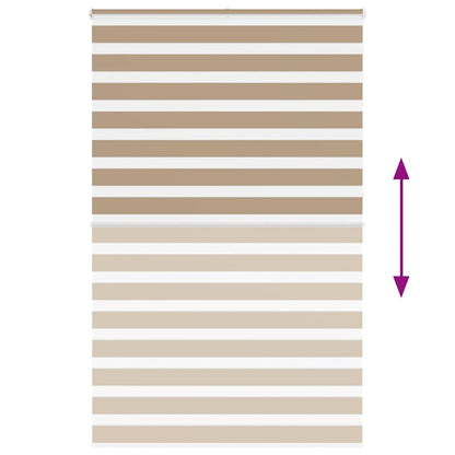 vidaXL Zebra Blind Sand Brown 150x230 cm Fabric Width 145.9 cm