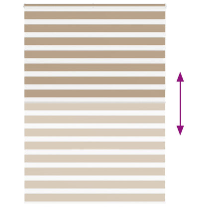 vidaXL Zebra Blind Sand Brown 160x230 cm Fabric Width 155.9 cm