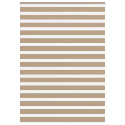 vidaXL Zebra Blind Sand Brown 165x230 cm Fabric Width 160.9 cm Polyester