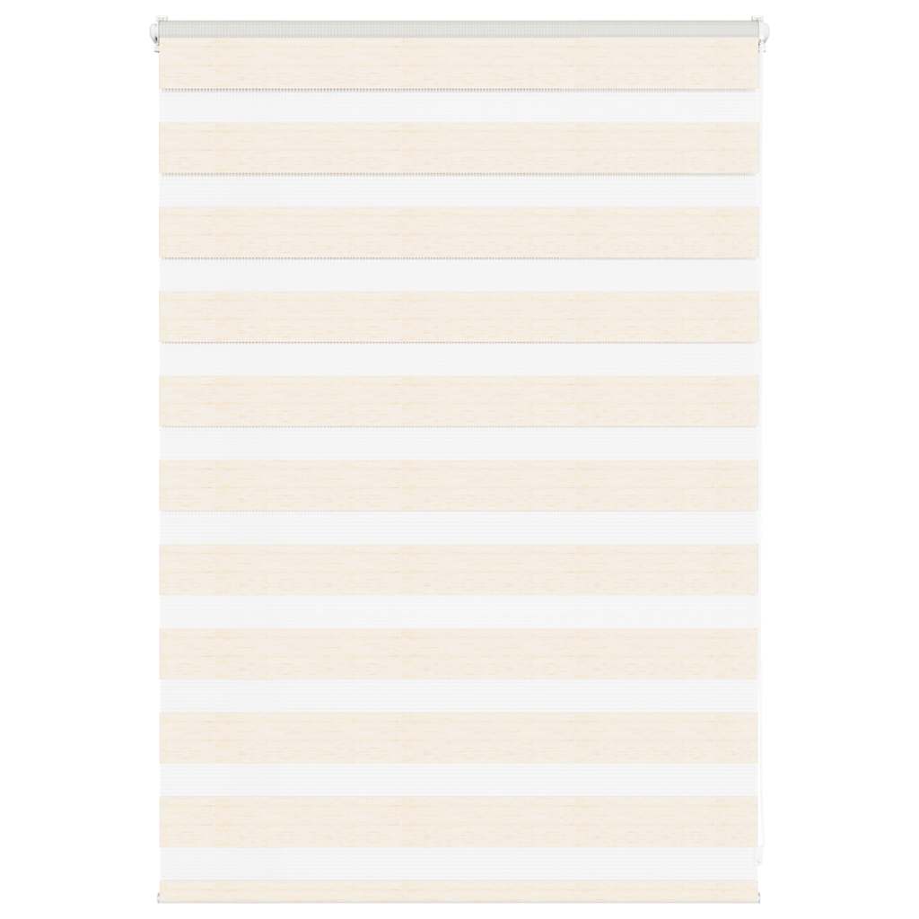 vidaXL Zebra Blind Marble Beige 115x100 cm Fabric Width 110.9 cm Polyester