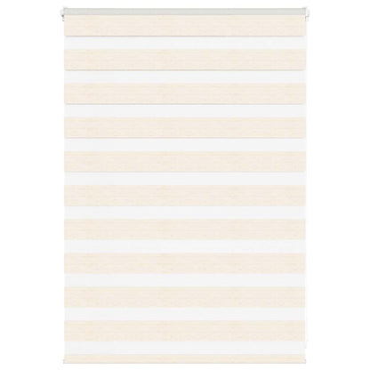 vidaXL Zebra Blind Marble Beige 115x100 cm Fabric Width 110.9 cm Polyester