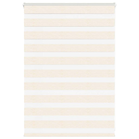 vidaXL Zebra Blind Marble Beige 115x100 cm Fabric Width 110.9 cm Polyester