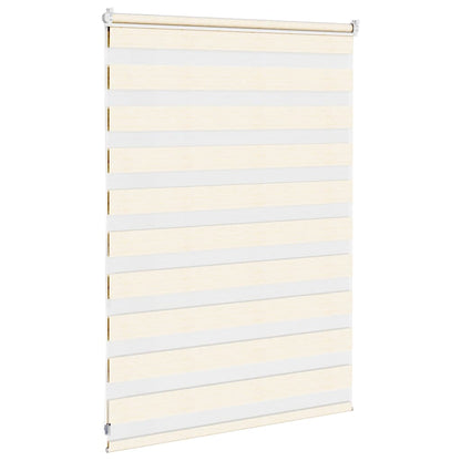 vidaXL Zebra Blind Marble Beige 115x100 cm Fabric Width 110.9 cm Polyester