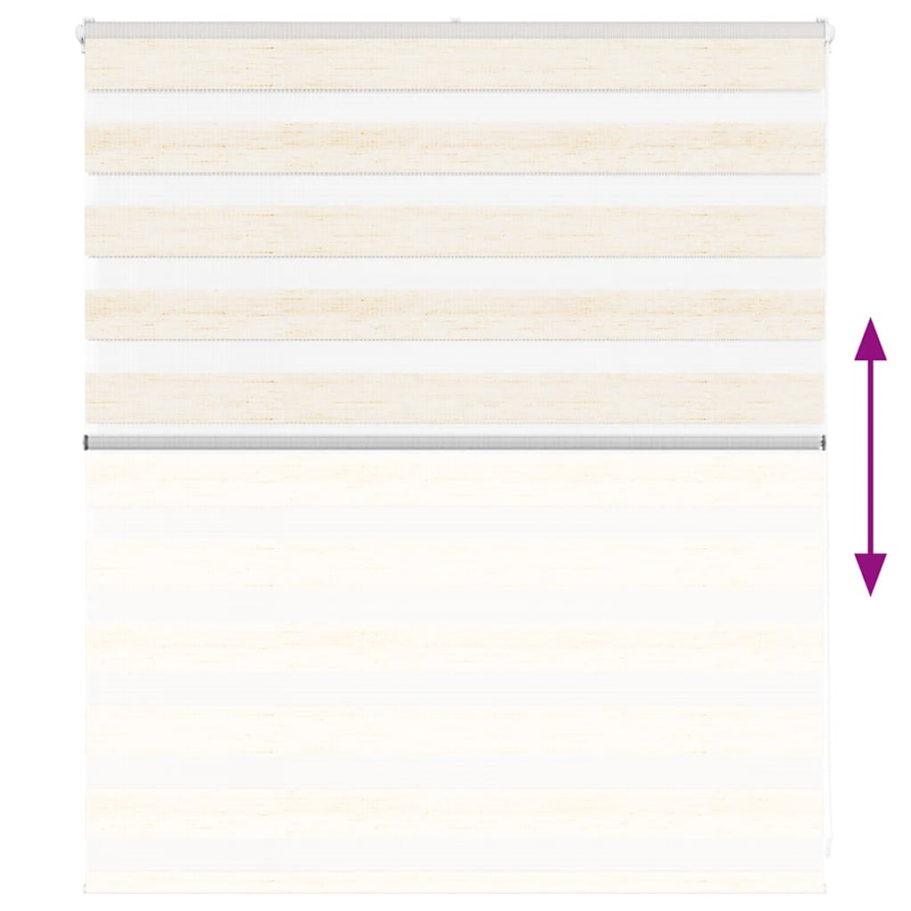 vidaXL Zebra Blind Marble Beige 120x100 cm Fabric Width 115.9 cm Polyester