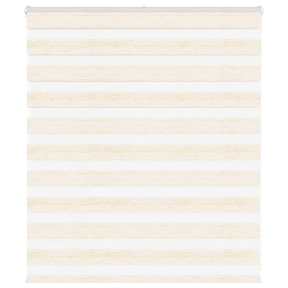 vidaXL Zebra Blind Marble Beige 125x100 cm Fabric Width 120.9 cm Polyester
