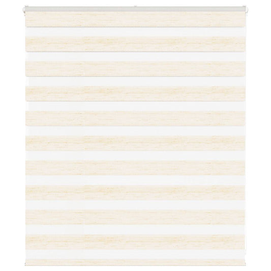 vidaXL Zebra Blind Marble Beige 125x100 cm Fabric Width 120.9 cm Polyester