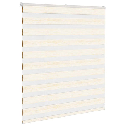 vidaXL Zebra Blind Marble Beige 125x100 cm Fabric Width 120.9 cm Polyester