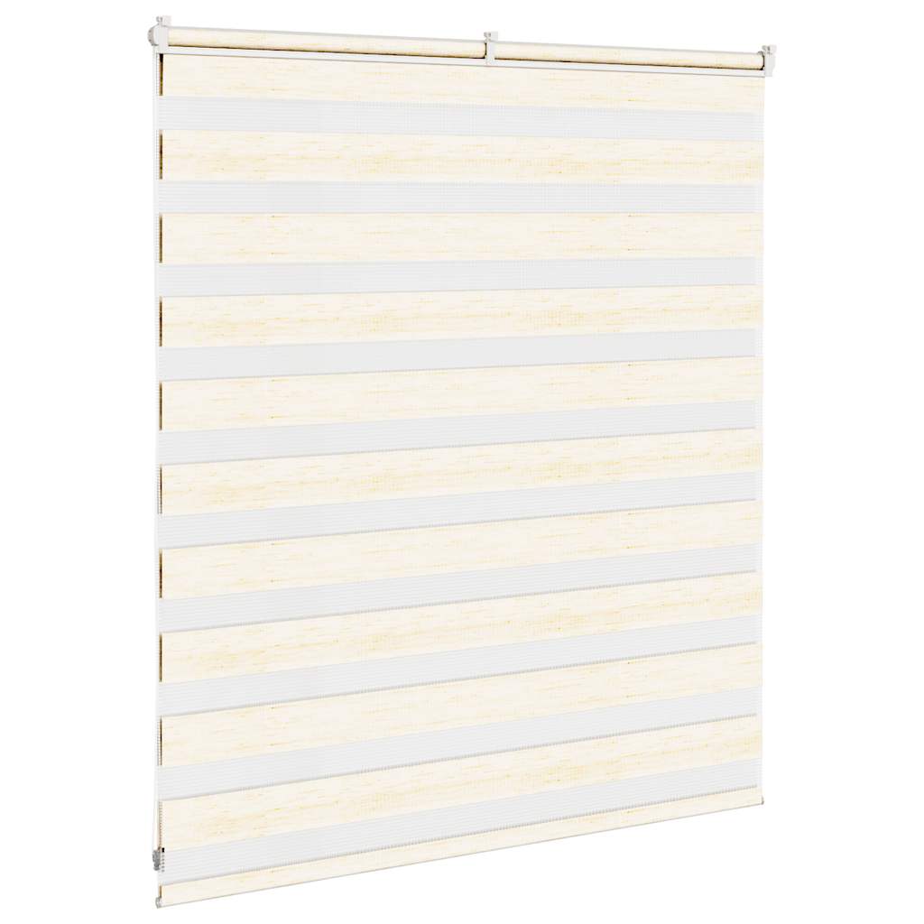vidaXL Zebra Blind Marble Beige 125x100 cm Fabric Width 120.9 cm Polyester