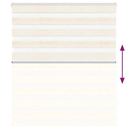 vidaXL Zebra Blind Marble Beige 125x100 cm Fabric Width 120.9 cm Polyester