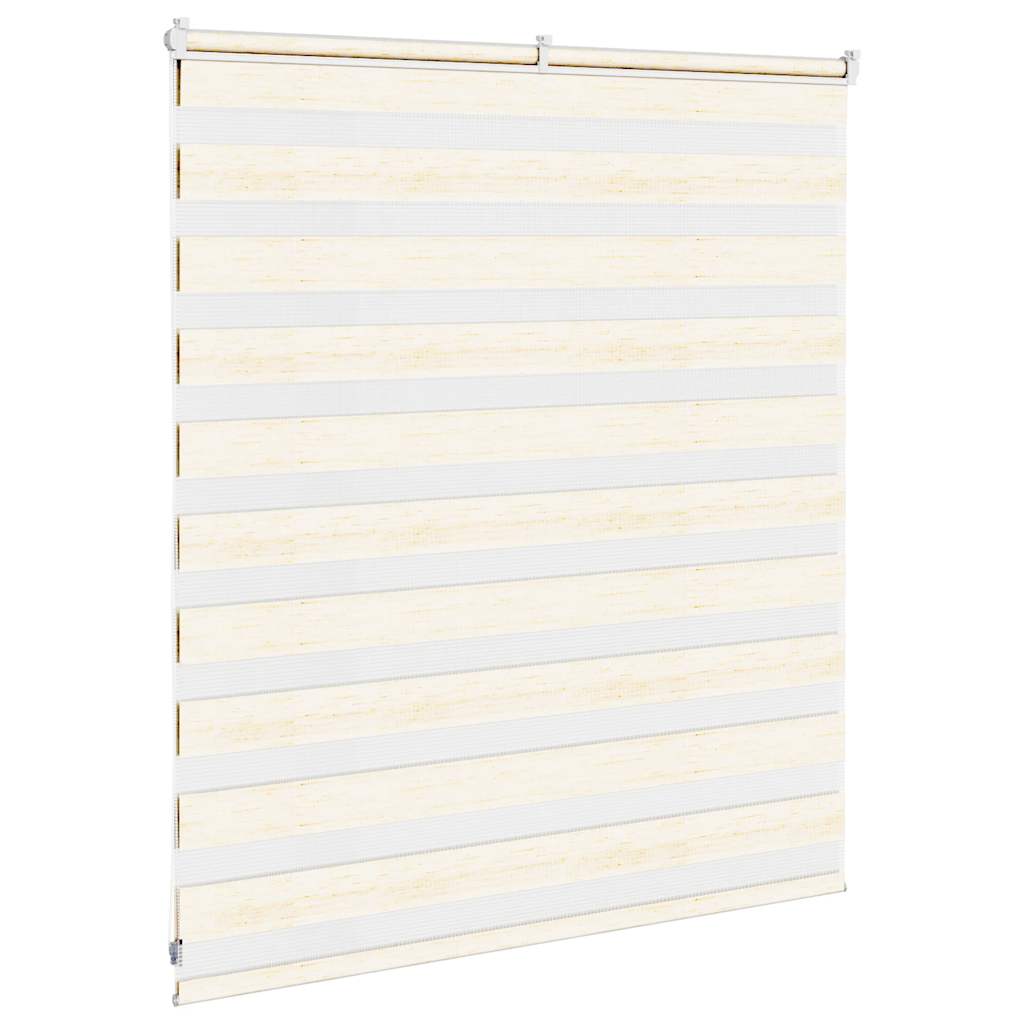 vidaXL Zebra Blind Marble Beige 130x100 cm Fabric Width 125.9 cm Polyester