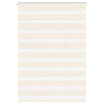 vidaXL Zebra Blind Marble Beige 115x150 cm Fabric Width 110.9 cm Polyester