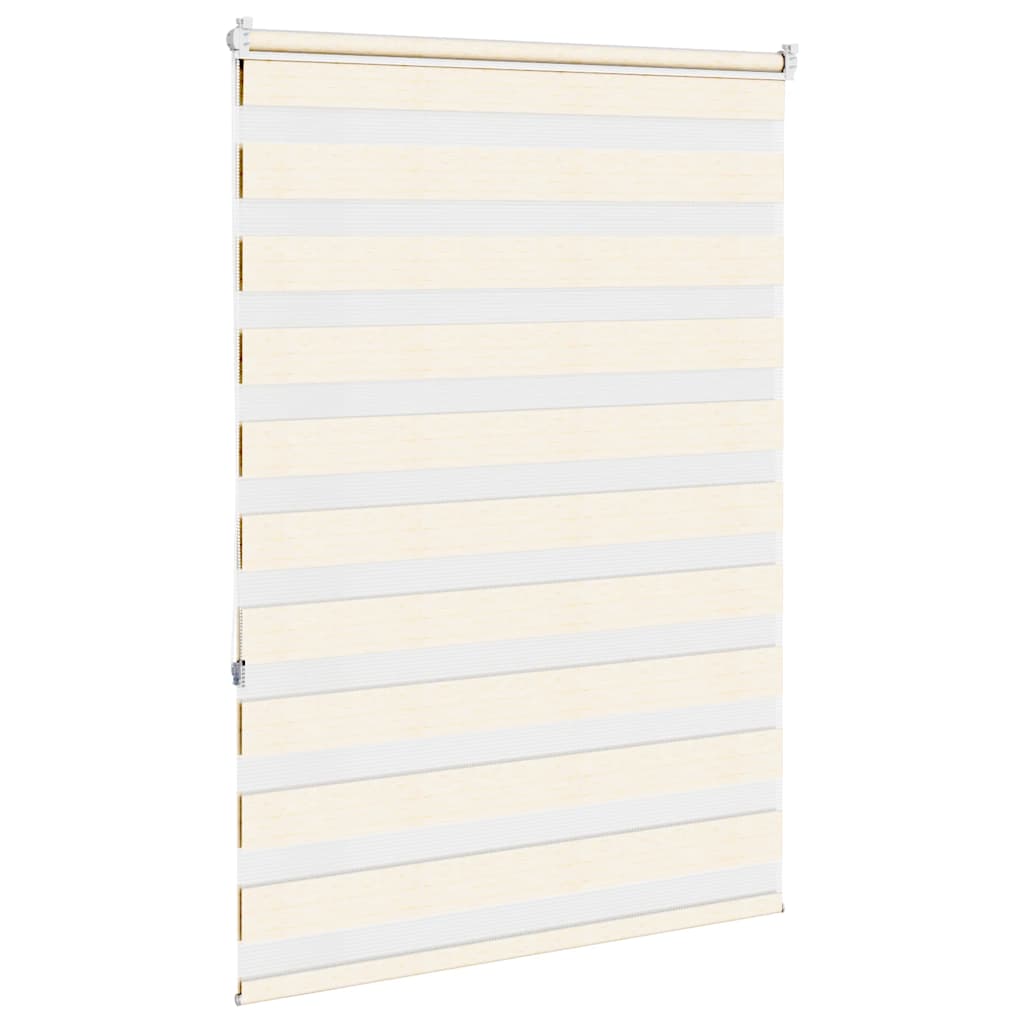 vidaXL Zebra Blind Marble Beige 115x150 cm Fabric Width 110.9 cm Polyester