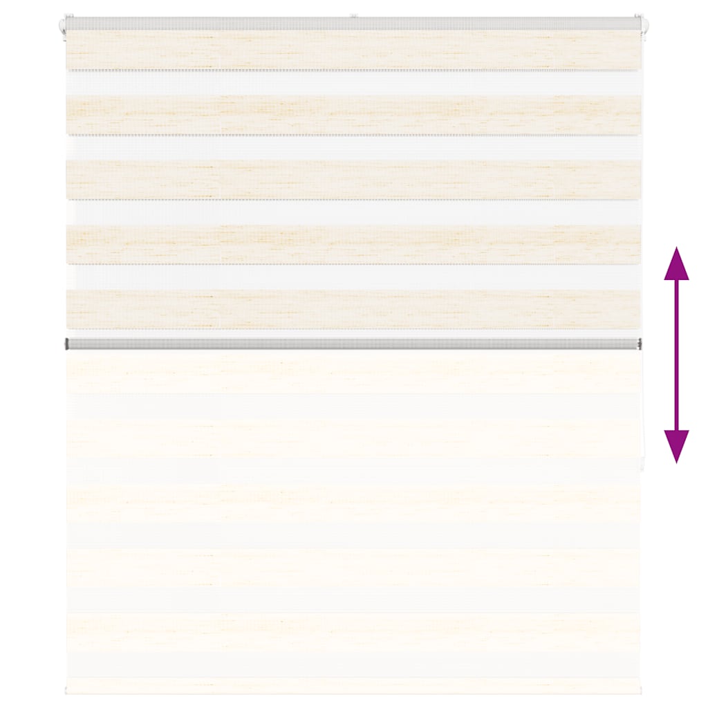 vidaXL Zebra Blind Marble Beige 125x150 cm Fabric Width 120.9 cm