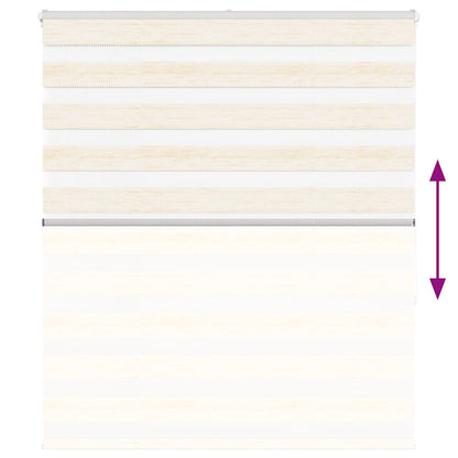 vidaXL Zebra Blind Marble Beige 125x150 cm Fabric Width 120.9 cm