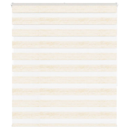 vidaXL Zebra Blind Marble Beige 130x150 cm Fabric Width 125.9 cm Polyester