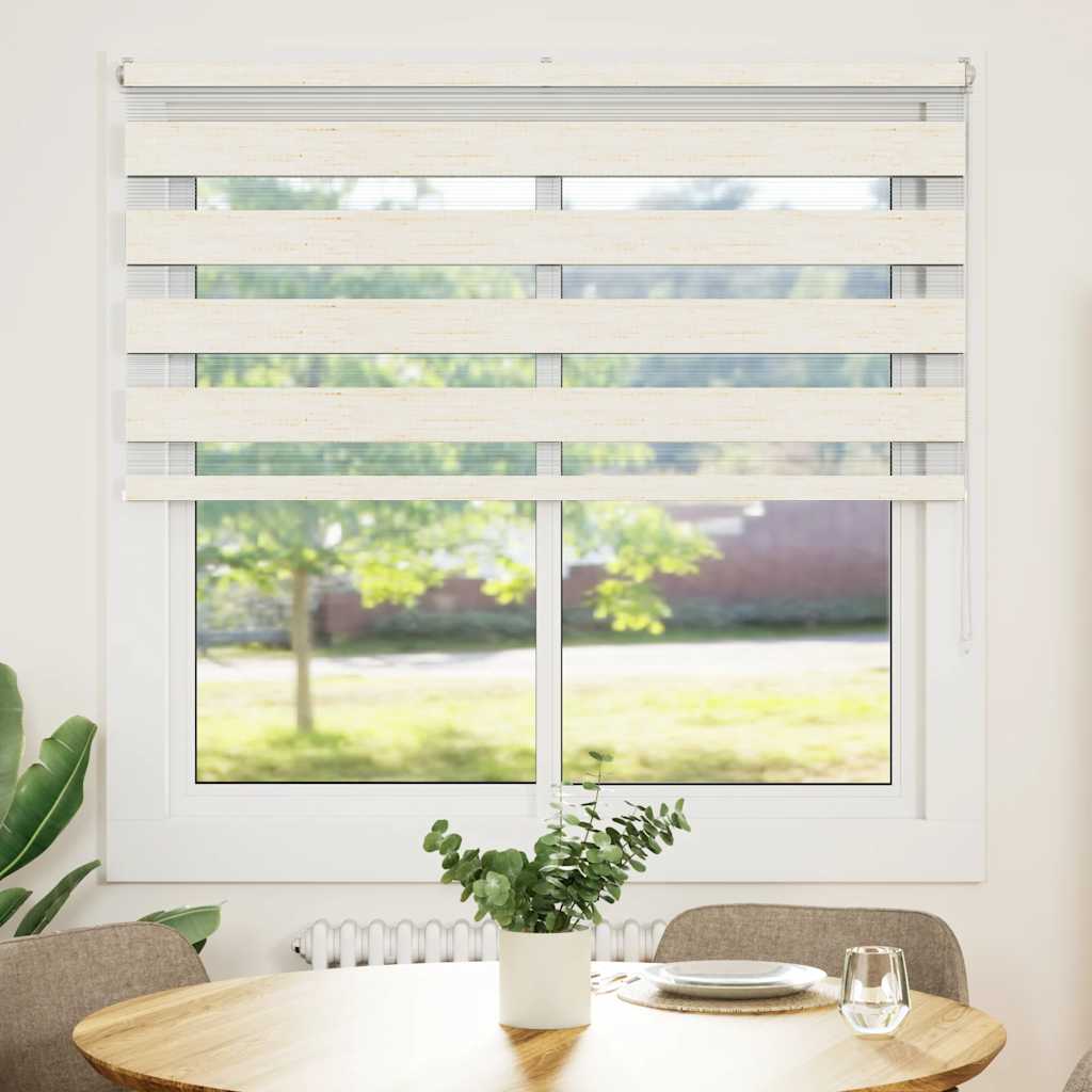 vidaXL Zebra Blind Marble Beige 150x150 cm Fabric Width 145.9 cm
