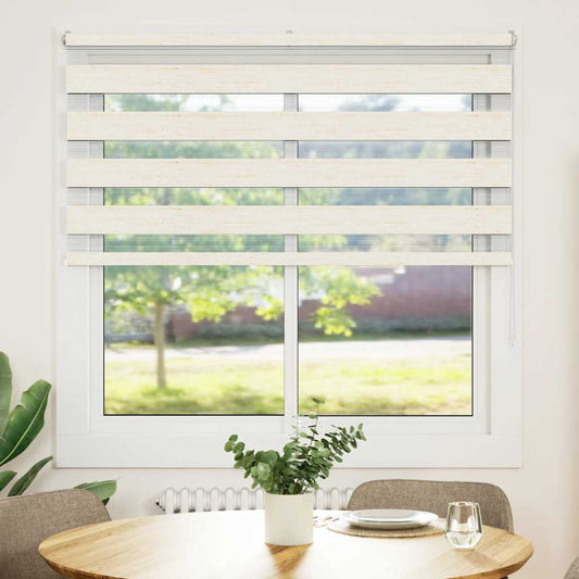 vidaXL Zebra Blind Marble Beige 150x150 cm Fabric Width 145.9 cm