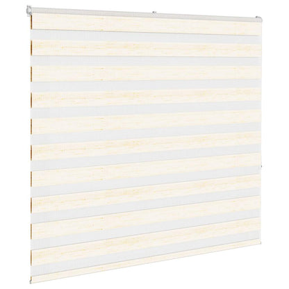 vidaXL Zebra Blind Marble Beige 165x150 cm Fabric Width 160,9 cm Polyester