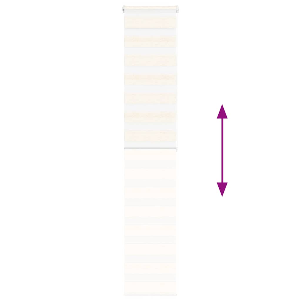 vidaXL Zebra Blind Marble Beige 45x200 cm Fabric Width 40.9 cm Polyester