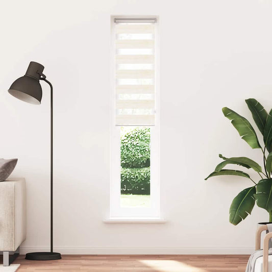 vidaXL Zebra Blind Marble Beige 50x200cm Fabric Width 45.9cm Polyester