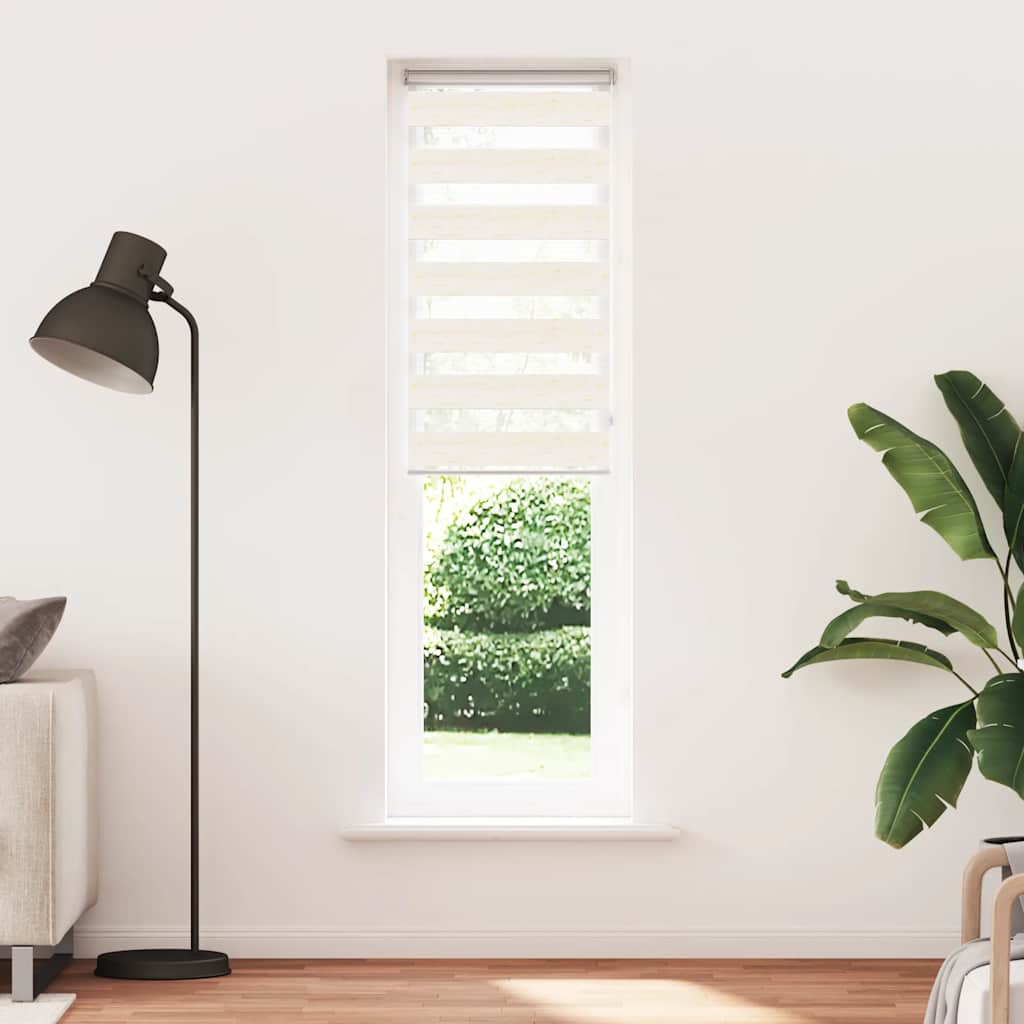 vidaXL Zebra Blind Marble Beige 55x200cm Fabric Width 50.9cm Polyester