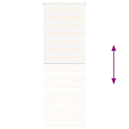 vidaXL Zebra Blind Marble Beige 75x200cm Fabric Width 70.9cm Polyester