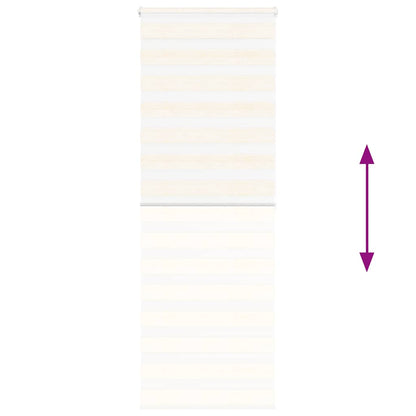vidaXL Zebra Blind Marble Beige 85x200cm Fabric Width 80.9cm Polyester