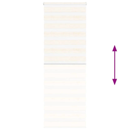 vidaXL Zebra Blind Marble Beige 90x200cm Fabric Width 85.9cm Polyester