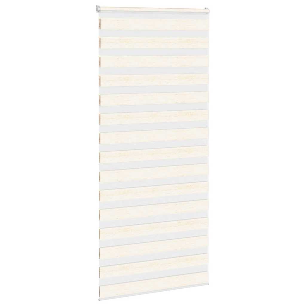 vidaXL Zebra Blind Marble Beige 100x200 cm Fabric Width 95.9 cm Polyester