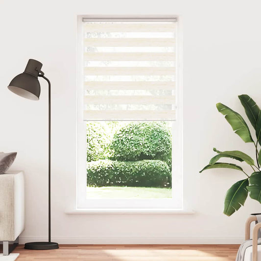 vidaXL Zebra Blind Marble Beige 105x200 cm Fabric Width 100.9 cm