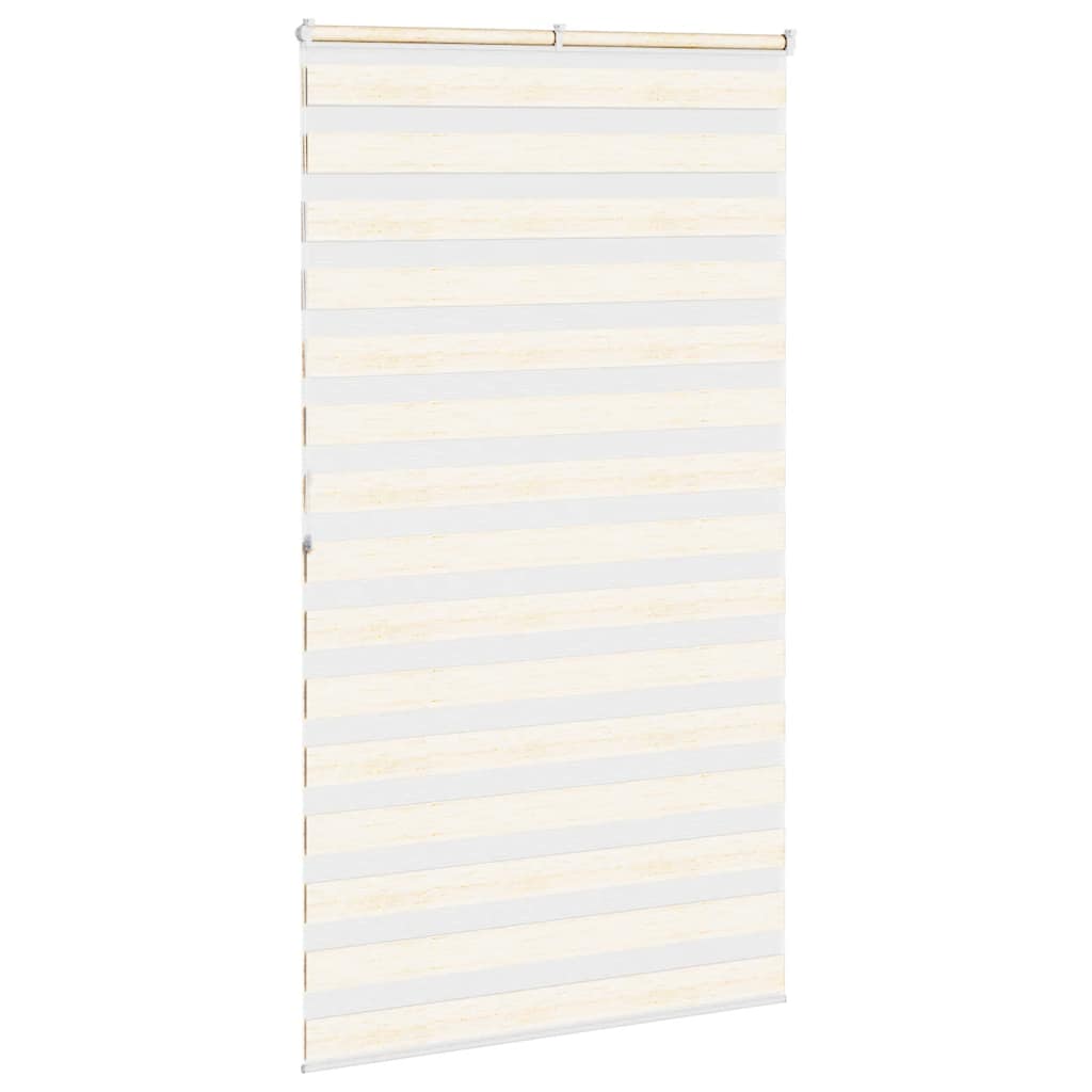 vidaXL Zebra Blind Marble Beige 125x200 cm Fabric Width 120.9 cm Polyester