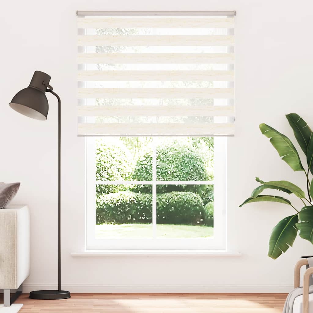 vidaXL Zebra Blind Marble Beige 140x200 cm Fabric Width 135.9 cm