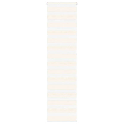 vidaXL Zebra Blind Marble Beige 55x230 cm Fabric Width 50.9 cm Polyester