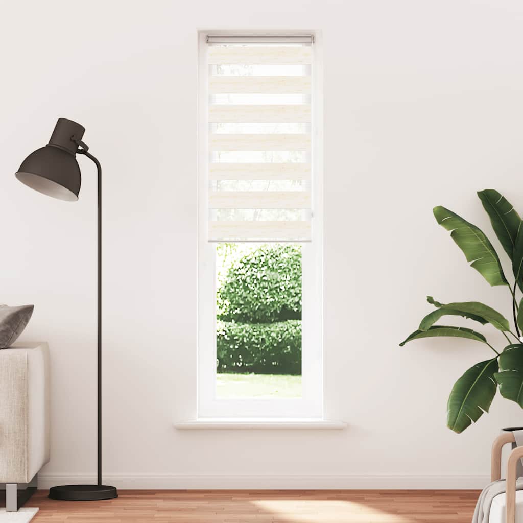 vidaXL Zebra Blind Marble Beige 55x230cm Fabric Width 50.9cm Polyester
