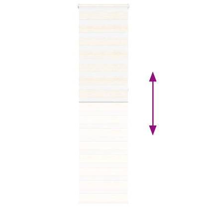 vidaXL Zebra Blind Marble Beige 55x230 cm Fabric Width 50.9 cm Polyester