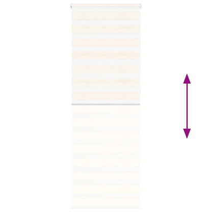 vidaXL Zebra Blind Marble Beige 70x230 cm Fabric Width 65.9 cm Polyester
