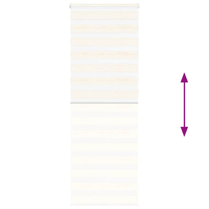 vidaXL Zebra Blind Marble Beige 85x230 cm Fabric Width 80.9 cm Polyester