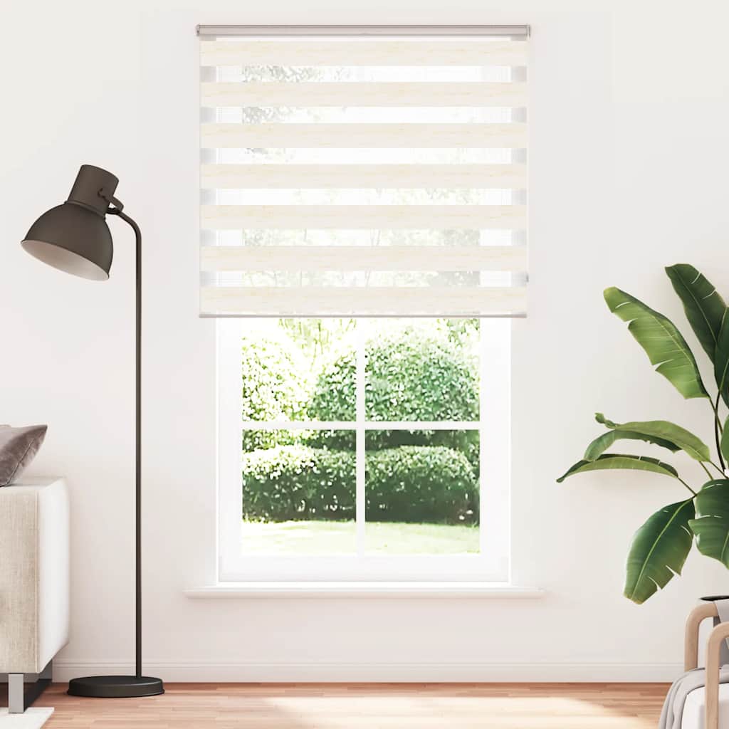 vidaXL Zebra Blind Marble Beige 135x230 cm Fabric Width 130.9 cm