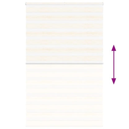 vidaXL Zebra Blind Marble Beige 145x230 cm Fabric Width 140.9 cm Polyester