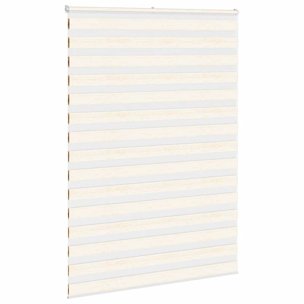 vidaXL Zebra Blind Marble Beige 155x230 cm Fabric Width 150.9 cm Polyester