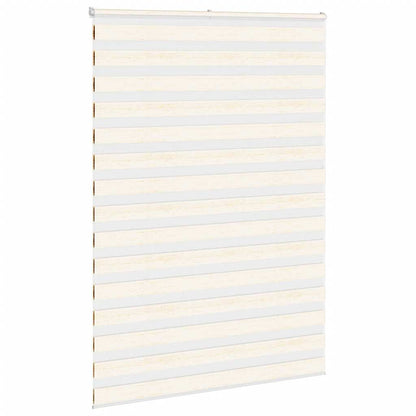 vidaXL Zebra Blind Marble Beige 155x230 cm Fabric Width 150.9 cm Polyester