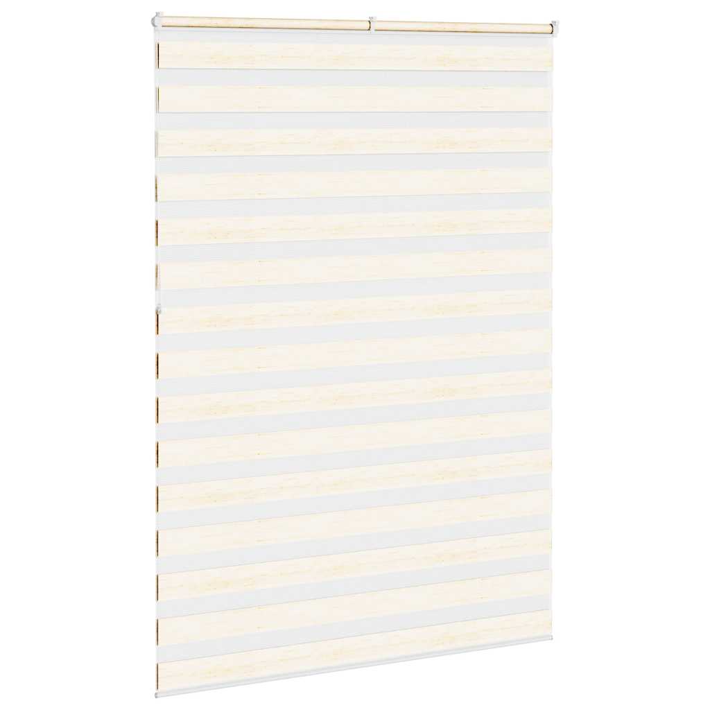 vidaXL Zebra Blind Marble Beige 155x230 cm Fabric Width 150.9 cm Polyester