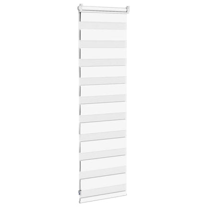 vidaXL Zebra Blind White 40x100 cm Fabric Width 35.9 cm Polyester