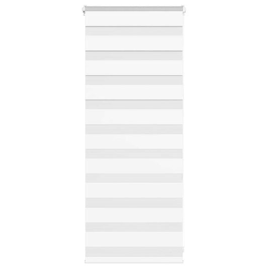 vidaXL Zebra Blind White 55x100 cm Fabric Width 50,9 cm Polyester