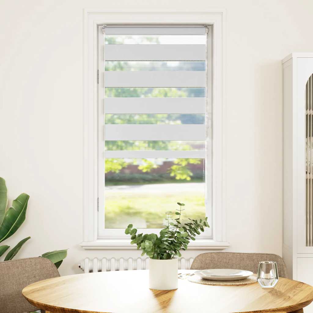 vidaXL Zebra Blind White 55x100 cm Fabric Width 50,9 cm Polyester