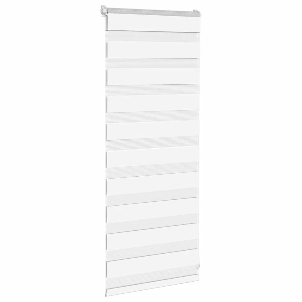 vidaXL Zebra Blind White 55x100 cm Fabric Width 50.9 cm Polyester